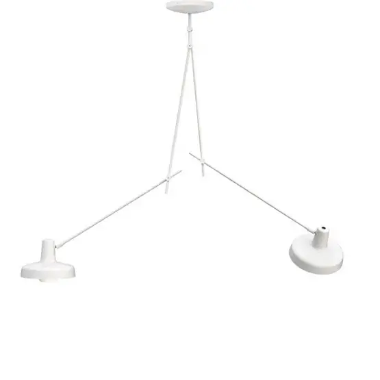 Premium ARIGATO 2 plafondlamp (lange armen) dubbel, wit