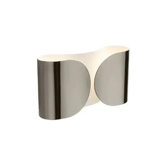 Lage Prijs Foglio Wandlamp, zwart nikkel