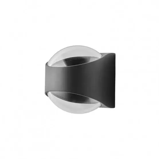 Saga IP65 wandlamp, zwart Speciale Aanbieding