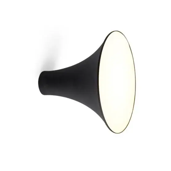 Goedkoop Sirens Wandlamp Ø26,5 met frosted glas, Zwart