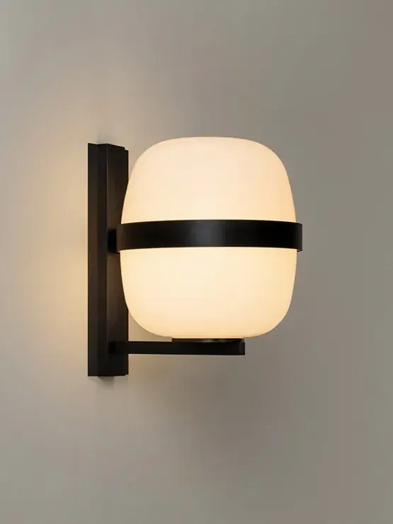 Laatste Versie Wally Cesta wandlamp, metallic zwart