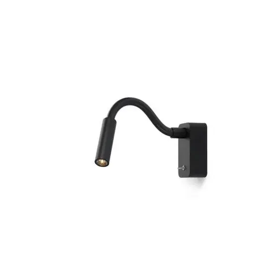 Betrouwbaar Scar-Led 1FDS wandlamp opbouw, L200, zwart/zwart