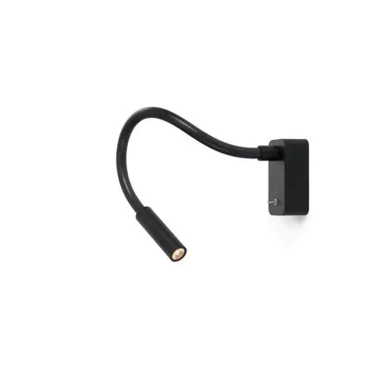 Scar-Led 1FDS wandlamp opbouw, L400, zwart/zwart Nieuw