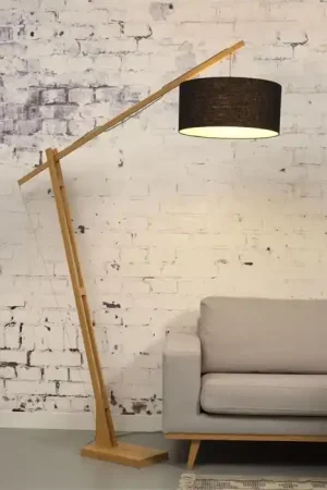 Gereduceerde Prijs Vloerlamp Montblanc - Good&Mojo - Bamboe/linnen