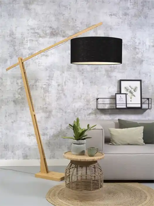 Vloerlamp Montblanc XL - Good&Mojo - Bamboe/linnen Direct Verzonden