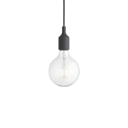 Muuto E27 Hanglamp LED - Donkergrijs Seizoensaanbieding