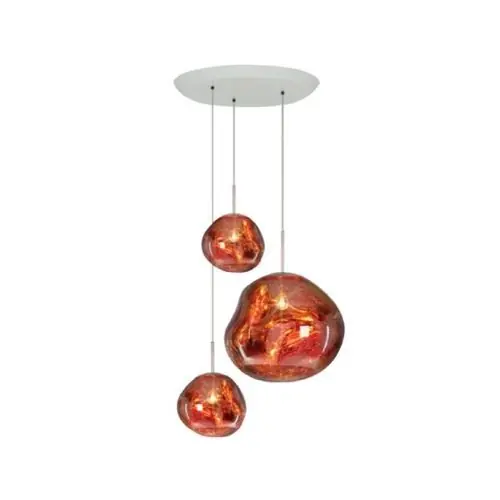 Premium Tom Dixon Melt LED Trio Round Hanglamp - Koper