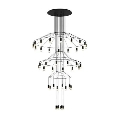 Laatste Versie Vibia Wireflow Chandelier Kroonluchter 0378 - Zwart