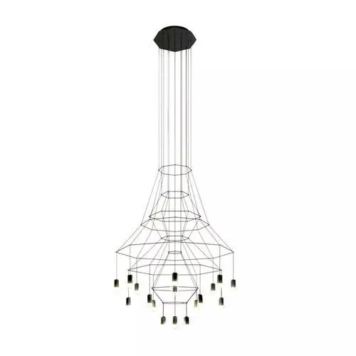 Dagaanbieding Vibia Wireflow Chandelier Kroonluchter 0315 - Zwart