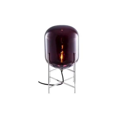 Shop Nu Pulpo Oda Small Vloerlamp - Aubergine - Chroom