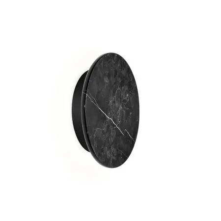 Express Levering Wever Ducre Miles Round 2.0 Wandlamp - Zwart Marmer