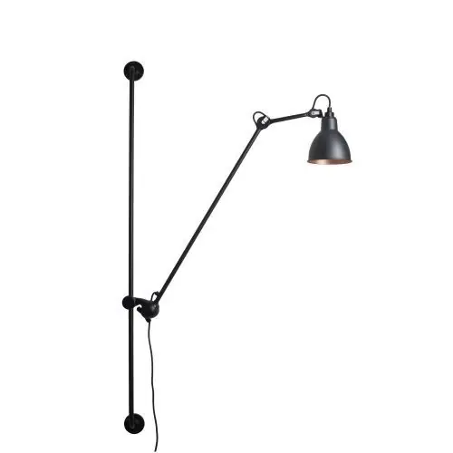 Speciale Aanbieding DCW Editions Lampe Gras N214 Round Wandlamp - Zwart - Koper