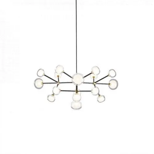 Tooy Nabila 16 Hanglamp - Zwart - Messing Actieprijs