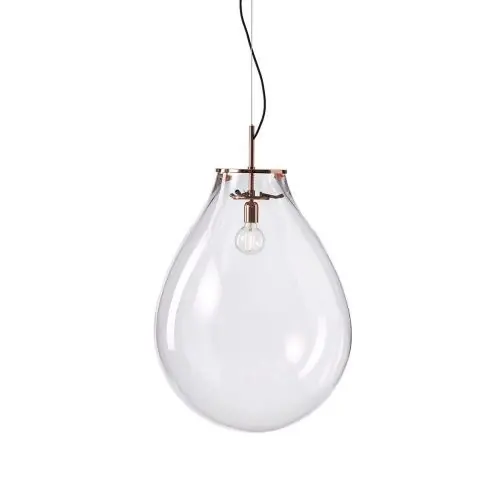 Beperkt Aanbod Bomma Tim Large Hanglamp - Transparant - Koper