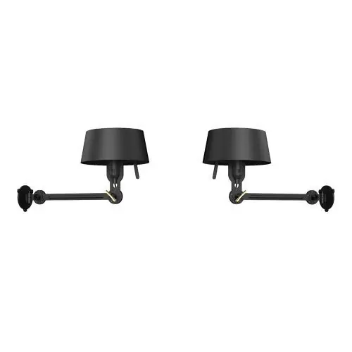 Speciale Aanbieding Tonone Bolt Bed Underfit met stekker Wandlamp Set van 2 - Zwart