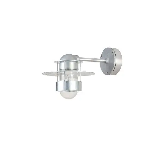 Op = Op Louis Poulsen Albertslund Wall Short Wandlamp - Deels Mat glas - Gegalvaniseerd