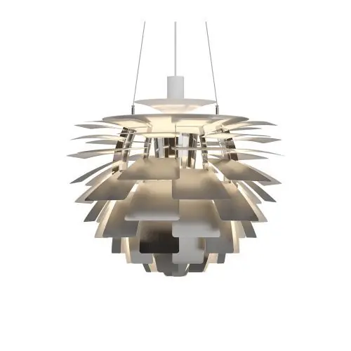 Beperkt Aanbod Louis Poulsen PH Artichoke 600 Hanglamp - 2700K Dali - ext. driver - RVS