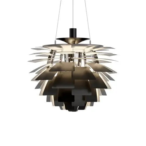 Louis Poulsen PH Artichoke 600 Hanglamp - 3000K Dali - ext. driver - Zwart Uitverkoop