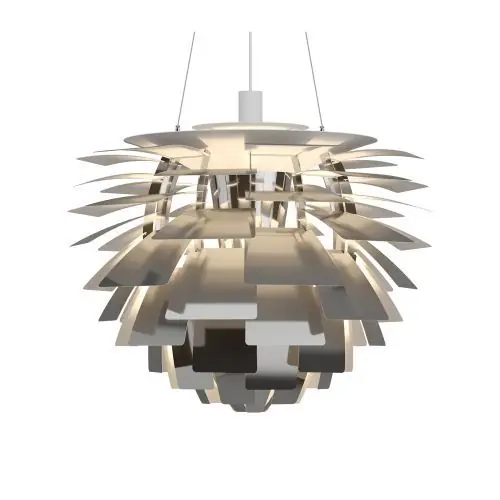 Snelle Levering Louis Poulsen PH Artichoke 720 Hanglamp - 3000K Dali - ext. driver - RVS gepolijst