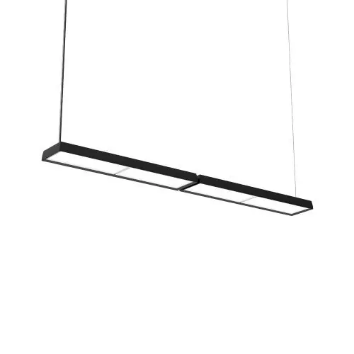 Louis Poulsen Slim Box Suspended Double Hanglamp - 3000K 4773lm Dali - Micro Prismatic - Zwart Snelle Levering