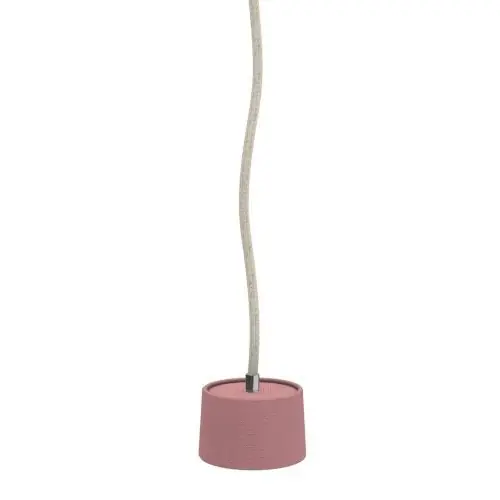 Beste Prijs Ethimo Gaia Oplaadbare Hanglamp - Teak - Rosa - Roze