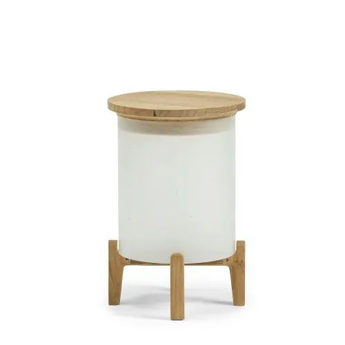 Ethimo Shake Vloerlamp - Teak - Mat plexiglas - Wit Betrouwbaar