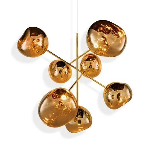 Gratis Retour Tom Dixon Melt Large Chandelier LED Hanglamp - Goud