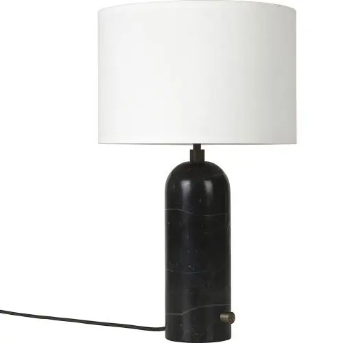 Gereduceerde Prijs Gubi Gravity Small Tafellamp - Zwart marmer & Wit