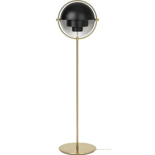 Voordeelprijs Gubi Multi-Lite Vloerlamp - Messing & Mat zwart