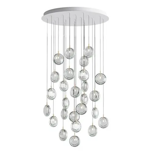 Tijdelijk Beschikbaar Bomma Lens 26 pcs Round Hanglamp - 26x Helder glas