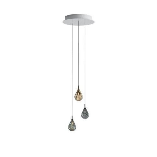 Bomma Soap Mini 3 pcs Hanglamp - 1x Blauw 1x Zilver 1x Goud glas Hete Deal