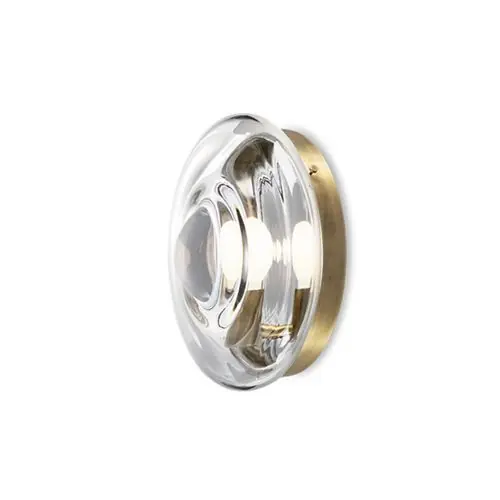 Gratis Retour Bomma Orbital Wandlamp/Plafondlamp - Maan helder - Patina goud