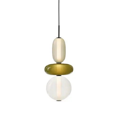 Bomma Pebbles Small Hanglamp - Configuratie 8 - Wit - groen Populair