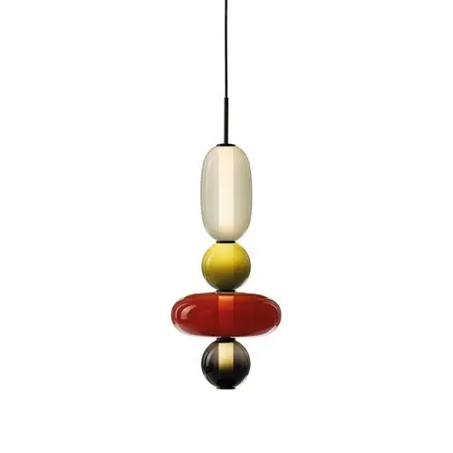 Uitverkoop Bomma Pebbles Small Hanglamp - Configuratie 9 - Wit, geel, rood - zwart