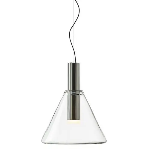 Express Levering Bomma Phenomena Hanglamp - Cone - Helder - geborsteld zilver