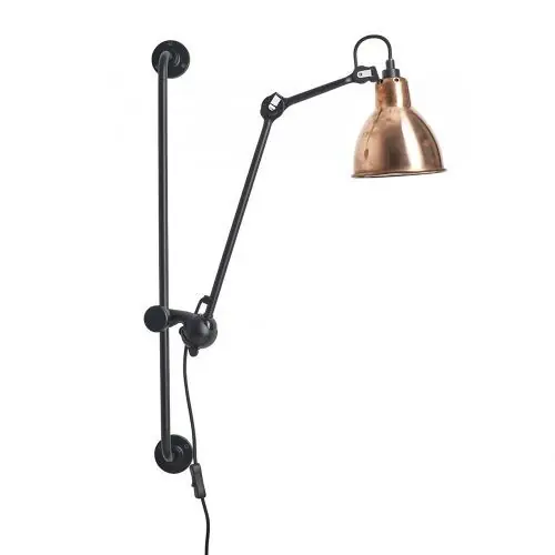 DCW Editions Lampe Gras N210 Round Wandlamp - Rauw koper/wit Alleen Vandaag