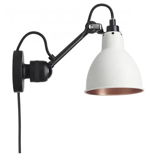 Gratis Retour DCW Editions Lampe Gras N304 - Met snoer - Wit/koper