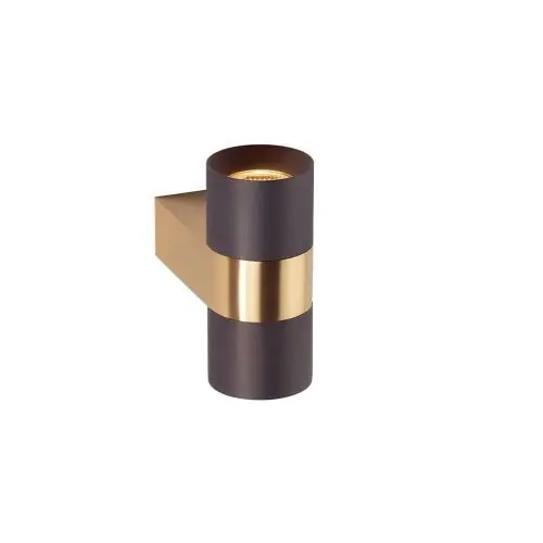 Laatste Kans Trizo21 Audy-Wall 2S Duo Wandlamp - 2700K - 40° - Messing frame - Grijze ring