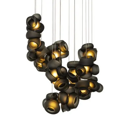 Bocci 100.16 Random Hanglamp - Grijs - Rechthoekige plafondkap Betrouwbaar