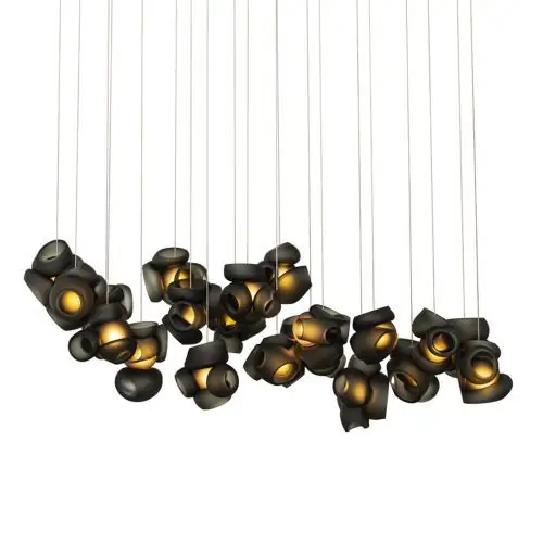 Bocci 100.20 Random Hanglamp - Grijs - Rechthoekige plafondkap Gratis Retour