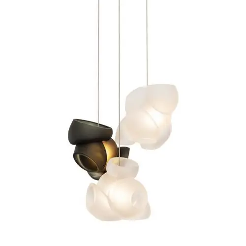 Bocci 100.3 Random Hanglamp - Transparant met grijs Op = Op