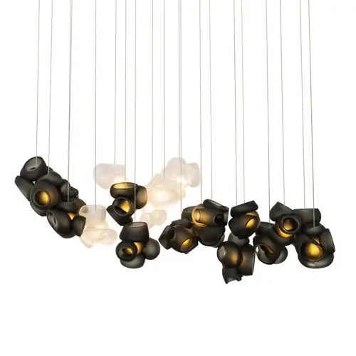 Fabrieksprijs Bocci 100.20 Random Hanglamp - Grijs met transparant - Ronde plafondkap