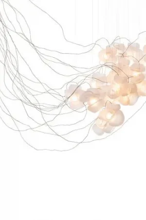 Aanbieding Bocci 100.19 Semi-rigid Hanglamp - Transparant - Ronde plafondkap