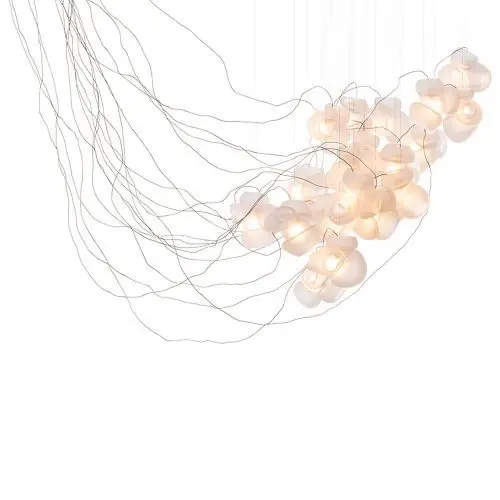 Aanbieding Bocci 100.19 Semi-rigid Hanglamp - Transparant - Ronde plafondkap
