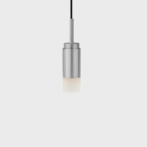 Nieuw Anour Donya Onyx Cylinder Hanglamp - Witte kap - Geborsteld roestvrij staal