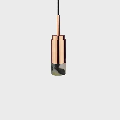 Anour Donya Onyx Cylinder Hanglamp - Gemixte kap - Gepolijst koper Laatste Kans