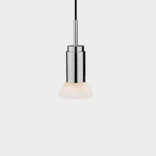 Anour Donya Onyx Trapeze Hanglamp - Witte kap - Gepolijst roestvrij staal Beste Prijs