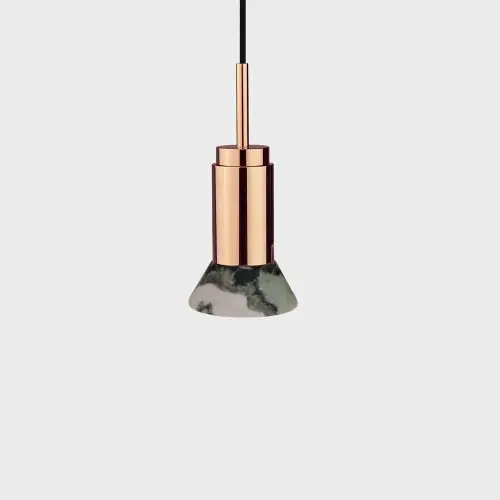 Hete Deal Anour Donya Onyx Trapeze Hanglamp - Gemixte kap - Gepolijst koper