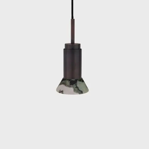 Nieuw Anour Donya Onyx Trapeze Hanglamp - Gemixte kap - Gebruind koper