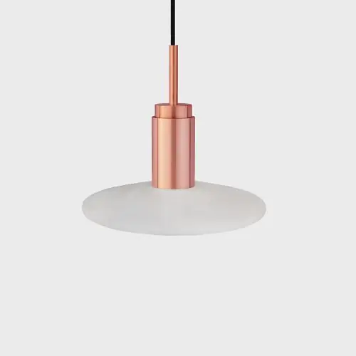 Anour Donya Onyx Solar Hanglamp - Witte kap - Geborsteld koper Koopje